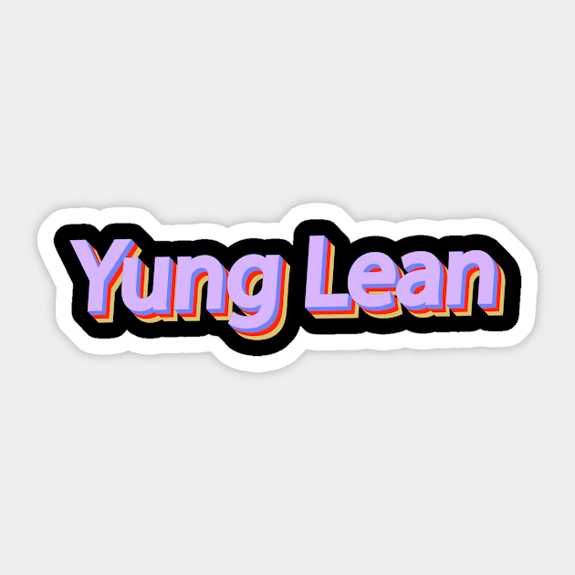 Yung Lean // Typography Design Sticker by OlasyMasy